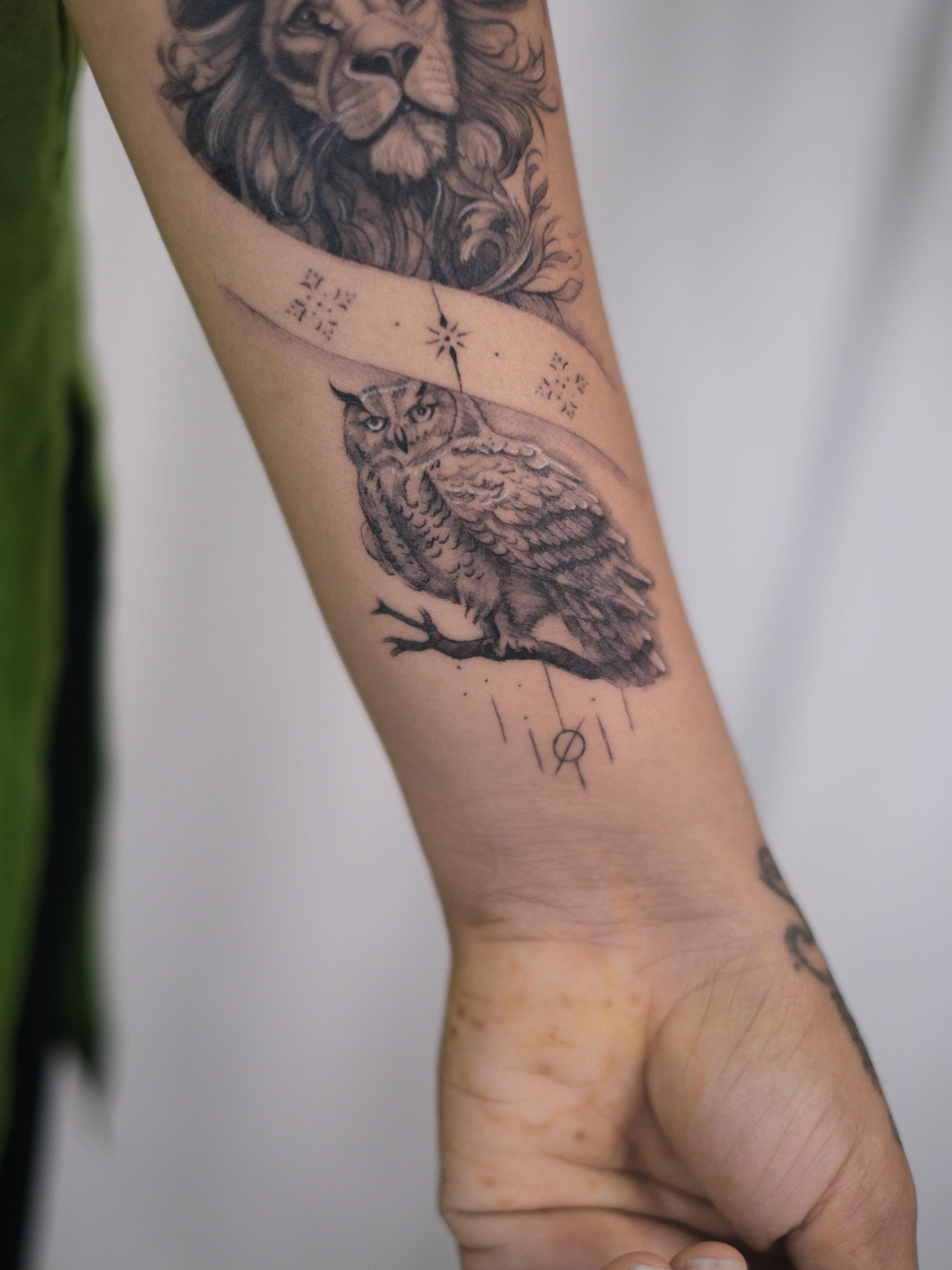 Moths & Owls Tattoos work