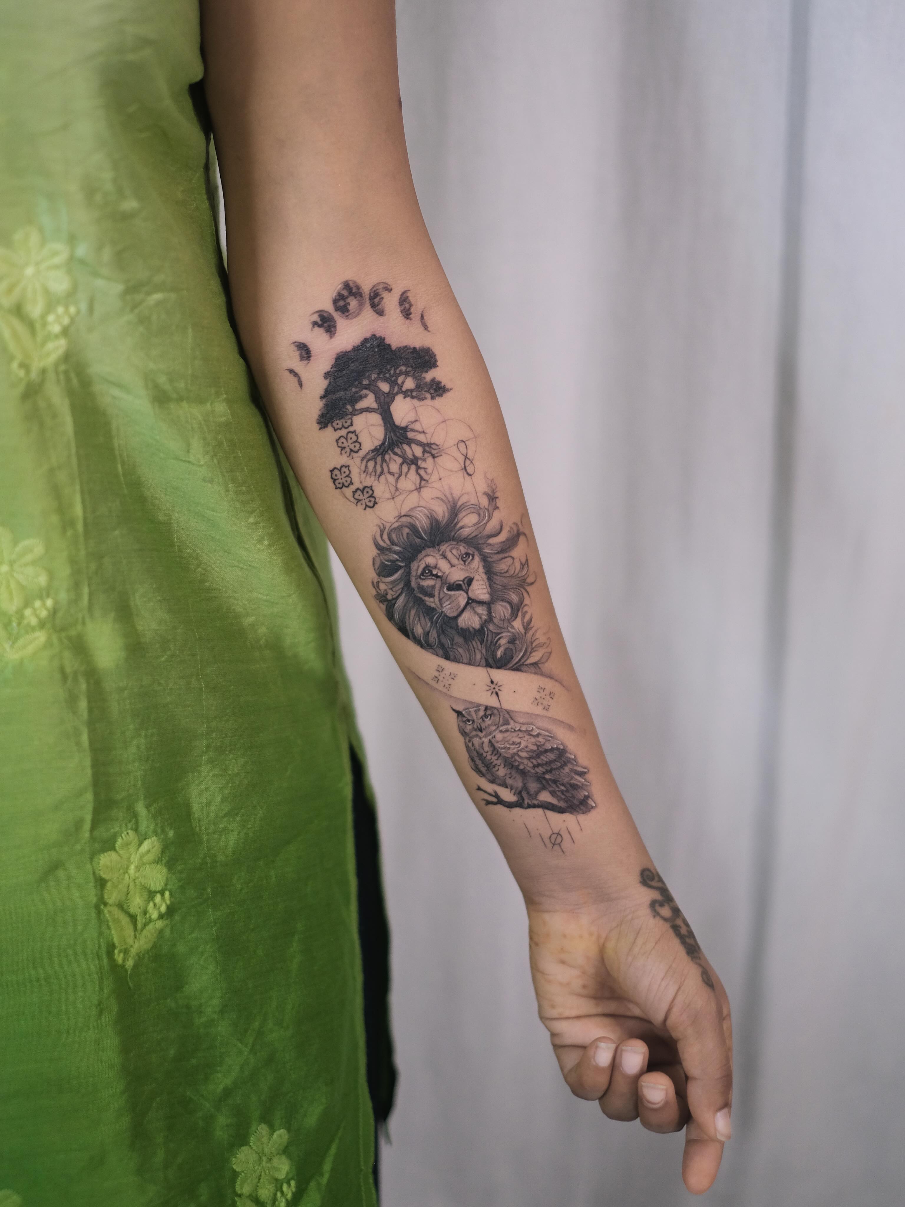 Moths & Owls Tattoos work