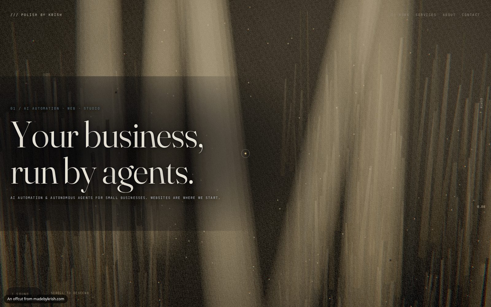 A second screen from the GROWN site experience